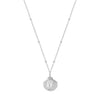 Jewelry S925 Sterling Silver Natural Pearl Geometric Pendant Necklace Electroplating