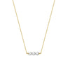 Jewelry S925 Sterling Silver Natural Pearl Geometric Pendant Necklace Electroplating