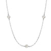 Jewelry S925 Sterling Silver Natural Pearl Geometric Pendant Necklace Electroplating
