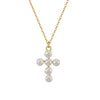 Jewelry S925 Sterling Silver Natural Pearl Geometric Pendant Necklace Electroplating