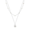 Jewelry S925 Sterling Silver Natural Pearl Geometric Pendant Necklace Electroplating