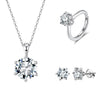 Jewelry S925 Sterling Silver Rock Candy Style Set With Zircon For Women