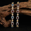Jewelry S925 Sterling Silver Set With Natural Color Treasure Topaz Garnet Geometric Style For Women