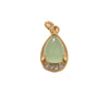 Jewelry Semiprecious Stone Heartshaped Pendants Copper Plated With 18K Gold Inlay Crystal Bracelet Charms Sweet Style