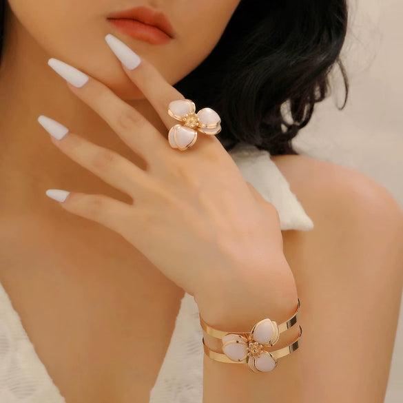 Jewelry Set Alloy Electroplating Flower Design For Women