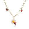 Jewelry Set Copper Dripping Oil Beetle Style Earrings Necklaces