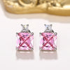Jewelry Set Copper Princess Geometric Cube Imitation Ice Flower Women's Perfumery Bottle Earrings Necklace