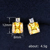 Jewelry Set Copper Princess Geometric Cube Imitation Ice Flower Women's Perfumery Bottle Earrings Necklace