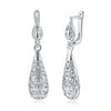 Jewelry Set Copper Water Drop Hollow Electroplated Pendant Earrings For Women