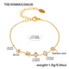 Jewelry Set English Letter Pattern 316L Stainless Steel 316L Stainless Steel Goldplated Electroplated Clavicle Necklace And Bracelet