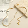 Jewelry Set Fashionable Zircon 316L Stainless Steel Necklace And Bracelet For Women With Electroplating Treatment