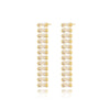 Jewelry Set Gold Electroplated Wave Inlaid Zircon Women's