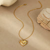 Jewelry Set Heart Shape Stainless Steel 18K Gold Plated For Women
