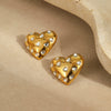 Jewelry Set Heart Shape Stainless Steel 18K Gold Plated For Women