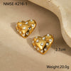 Jewelry Set Heart Shape Stainless Steel 18K Gold Plated For Women