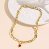 Jewelry Set Hiphop Style Ot Buckle Imitation Pearls Turquoise Heart Water Drop Bell Electroplating