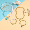 Jewelry Set Hiphop Style Ot Buckle Imitation Pearls Turquoise Heart Water Drop Bell Electroplating