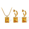 Jewelry Set Pendant Necklace And Earrings 316L Stainless Steel Electroplating Personality Style