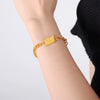 Jewelry Set Pendant Necklace Clavicle Bracelet Tassel English Letter Smiley Tapered Cylindrical 316L Stainless Steel Electroplated Unisex Women