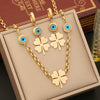 Jewelry Set Stainless Steel Flower Electroplated Clavicle Chain For Women