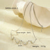 Jewelry Set Stainless Steel 18K Gold Electroplated Wavy Titanium Steel Necklace Bracelet
