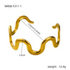 Jewelry Set Stainless Steel 18K Gold Electroplated Wavy Titanium Steel Necklace Bracelet