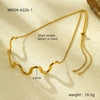 Jewelry Set Stainless Steel 18K Gold Electroplated Wavy Titanium Steel Necklace Bracelet