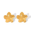 Jewelry Set Stainless Steel Titanium Steel Fivepetal Flower Electroplating Style For Women