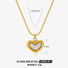 Jewelry Set Stainless Steel Titanium Steel Heartshaped Love Water Drops Bell Electroplated