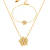 Jewelry Set 316L Stainless Steel 316L Stainless Steel Love Flower Pattern Electroplated For Women