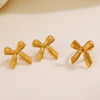 Jewelry Set Titanium Steel Bow 18K Goldplated For Women