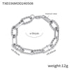 Jewelry Set 316L Stainless Steel Geometric Shaped Chain Electroplating Hiphop Trendy