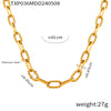 Jewelry Set 316L Stainless Steel Geometric Shaped Chain Electroplating Hiphop Trendy