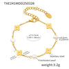 Jewelry Set Titanium Steel Natural Freshwater Pearl Cut Out Flower With Stars Sun And Moon Clouds Universe Electroplated