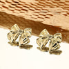 Jewelry Set With Imitation Pearl Beaded Bow Electroplated