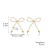 Jewelry Set With Imitation Pearl Beaded Bow Electroplated