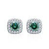 Jewelry Set With Moissanite Geometric Pattern Light Luxury Style 925 Sterling Silver For Women