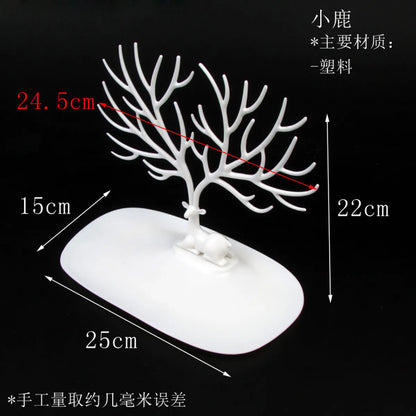 Jewelry Shelf Creative Plastic Tree  Nail Earrings Bracelet Necklace Storage Rack Desktop Jewelry Display Stand