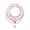 Jewelry Shell Heart Shaped Imitation Pearl Rice Beaded Ball Chain Necklace For Women Stacking Natural Style