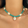 Jewelry Shell Plastic Resin Geometric Star Handmade Ball Chain Women's Necklace