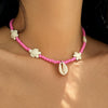 Jewelry Shell Plastic Resin Geometric Star Handmade Ball Chain Women's Necklace