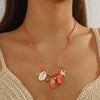 Jewelry Shell Starfish Ceramic Small Fish Pendant Hand Knitted Minimalist Women's Clavicle Chain Necklace