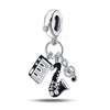 Jewelry Shrimp Leather Single Headphone Recording With Guitar Saxophone Pendant Silver Plated Dripping Oil