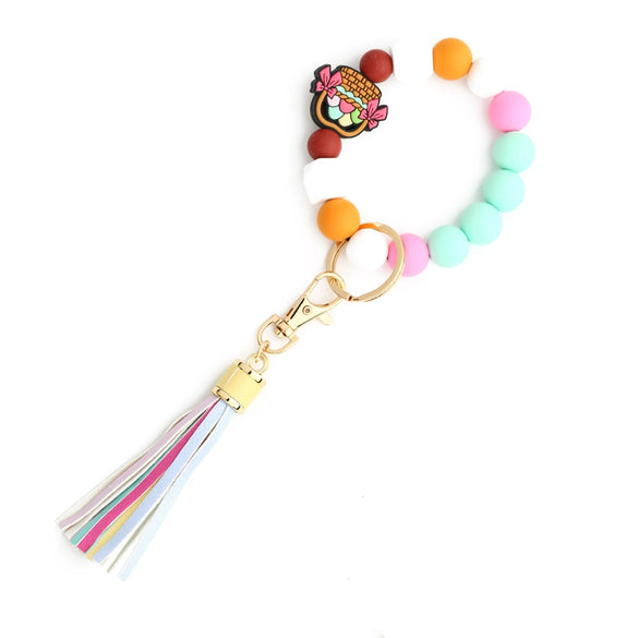 Jewelry Silicone Cartoon Characters Handmade Cross Keychain Rabbit Bag Pendant Bracelet