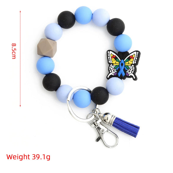 Jewelry Silicone Cartoon Characters Handmade Keychain Bag Pendant Bracelet