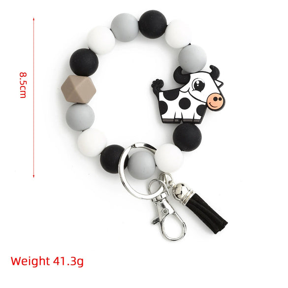 Jewelry Silicone Cartoon Characters Handmade Keychain Bag Pendant Bracelet