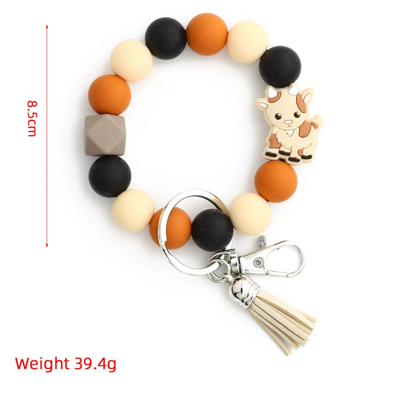 Jewelry Silicone Cartoon Characters Handmade Keychain Bag Pendant Bracelet