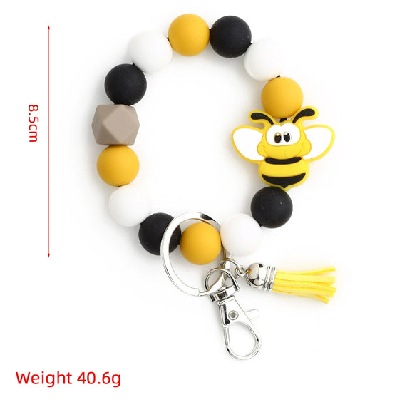 Jewelry Silicone Cartoon Characters Handmade Keychain Bag Pendant Bracelet