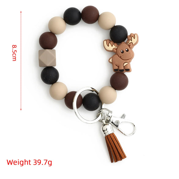 Jewelry Silicone Cartoon Characters Handmade Keychain Bag Pendant Bracelet