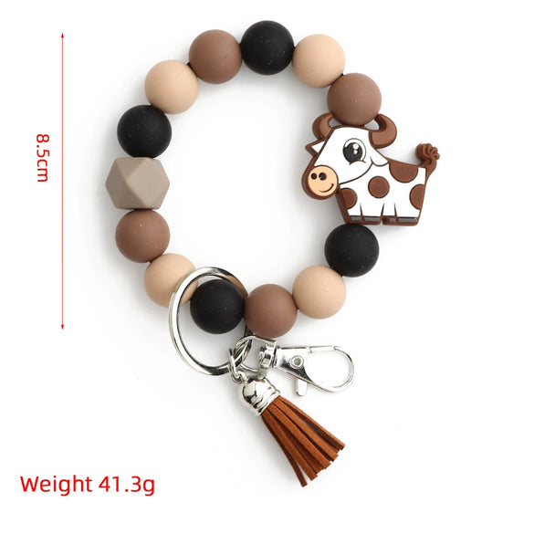 Jewelry Silicone Cartoon Characters Handmade Keychain Bag Pendant Bracelet